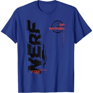 Nerf It’s Nerf Or Nothing Target Bullseye Side Graphic T-Shirt(Royal Blue)