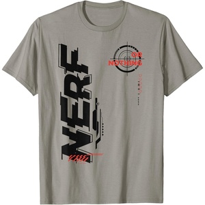 Nerf It’s Nerf Or Nothing Target Bullseye Side Graphic T-Shirt(Slate Grey)