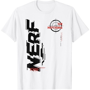 Nerf It’s Nerf Or Nothing Target Bullseye Side Graphic T-Shirt(White)