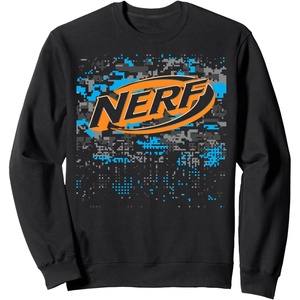 Nerf Logo Glitch Camouflage Sweatshirt(Black)