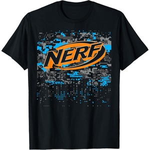 Nerf Logo Glitch Camouflage T-Shirt Small(Black)