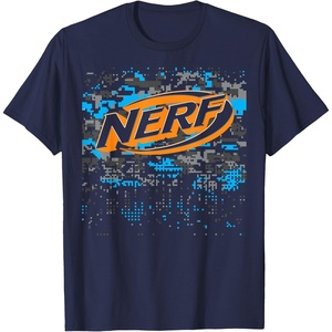 Nerf Logo Glitch Camouflage T-Shirt Small(Navy Blue)
