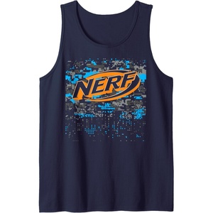 Nerf Logo Glitch Camouflage Tank Top(Navy Blue)
