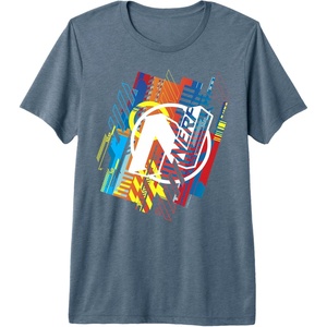 Nerf N Glitched Logo Premium Tri-Blend T-Shirt(Slate Grey)