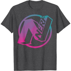 Nerf N Gradient Comic Style Logo T-Shirt(Dark Heather Grey)