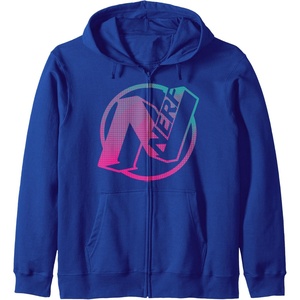 Nerf N Gradient Comic Style Logo Zip Hoodie(Royal Blue)