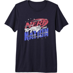 Nerf Nation Americana Blaster Premium Tri-Blend T-Shirt(Navy Blue)