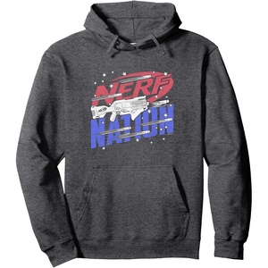 Nerf Nation Americana Blaster Pullover Hoodie(Dark Heather Grey)