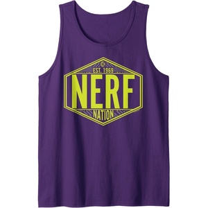 Nerf Nation Est 1969 Neon Badge Logo Tank Top(Purple)