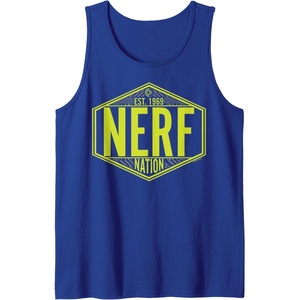 Nerf Nation Est 1969 Neon Badge Logo Tank Top(Royal Blue)
