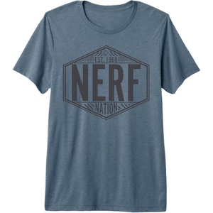 Nerf Nation Est 1969 Neon Badge Logo V2 Premium Tri-blend T-Shirt(Slate Grey)