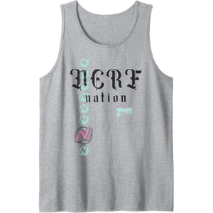 Nerf Nation Logo Stack Blaster Tank Top(Heather Grey)