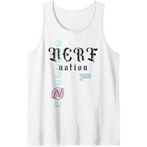 Nerf Nation Logo Stack Blaster Tank Top(White)