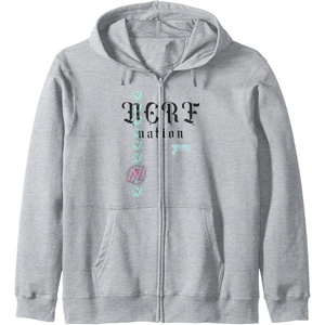 Nerf Nation Logo Stack Blaster Zip Hoodie(Heather Grey)