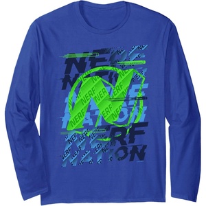 Nerf Nation N Logo Stack Long Sleeve T-Shirt(Royal Blue)