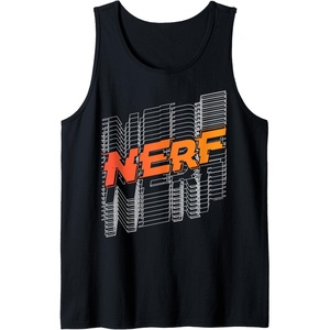 Nerf Stacked Silhouette Retro Nerf Action Logo Tank Top(Black)