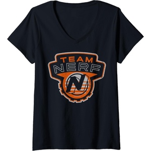 Nerf Team Nerf Logo V-Neck T-Shirt(Black)