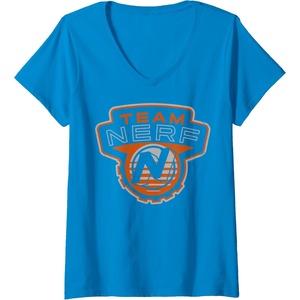 Nerf Team Nerf Logo V-Neck T-Shirt(Sapphire Blue)