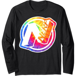 Nerf Tie Dye Logo Long Sleeve T-Shirt(Black)