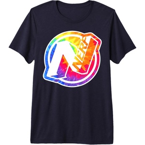 Nerf Tie Dye Logo Premium Tri-blend T-Shirt(Navy Blue)
