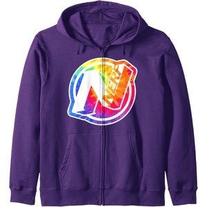 Nerf Tie Dye Logo Zip Hoodie(Purple)