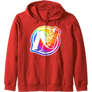 Nerf Tie Dye Logo Zip Hoodie(Red)