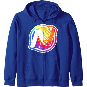 Nerf Tie Dye Logo Zip Hoodie(Royal Blue)