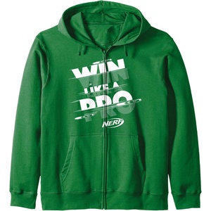 Nerf Win Like A Pro Zip Hoodie(Dark Green)
