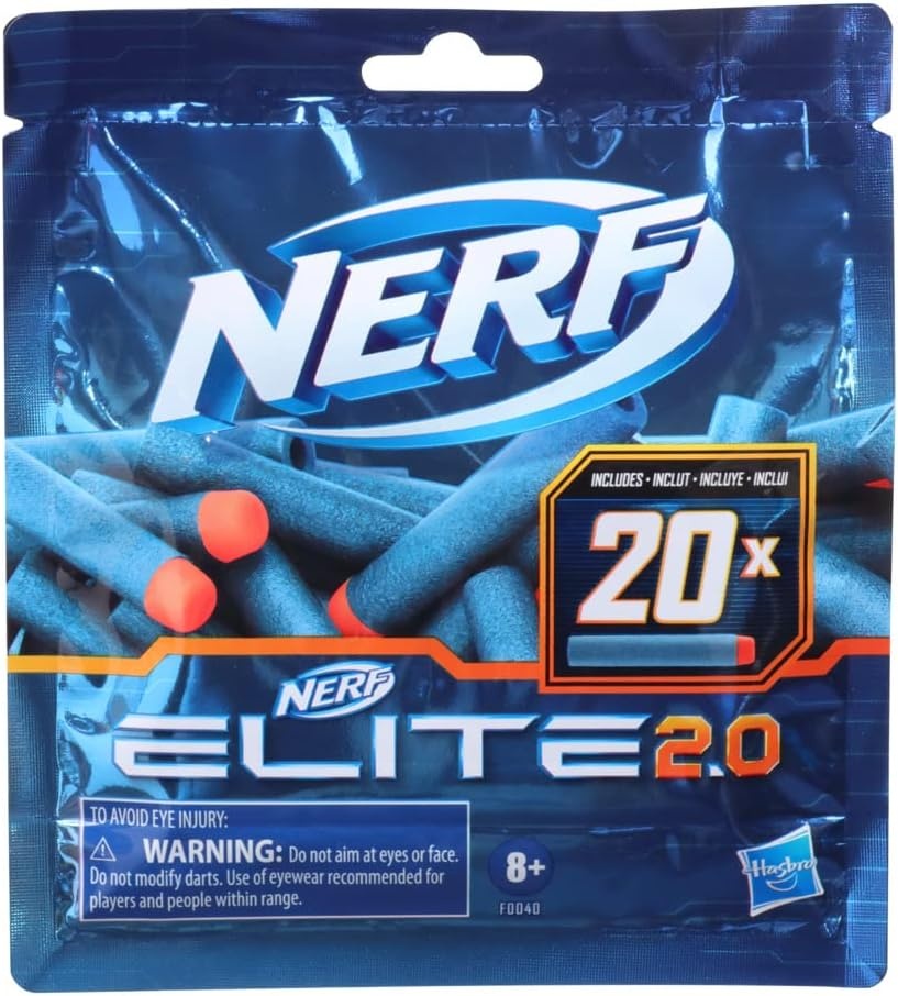 image:imageNERF Elite 20 20Dart Refill Pack 20 Official Nerf Elite 20 Foam Darts Compatible with All Nerf Blasters That Use Elite Darts Kids Stocking StuffersStandard