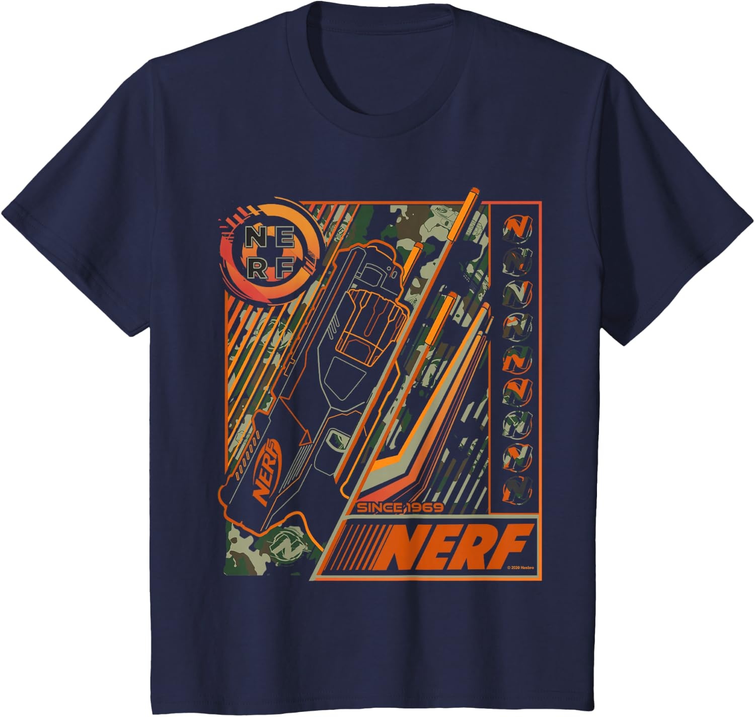 image:imageNerf Blaster Since 1969 Poster TShirtNavy Blue