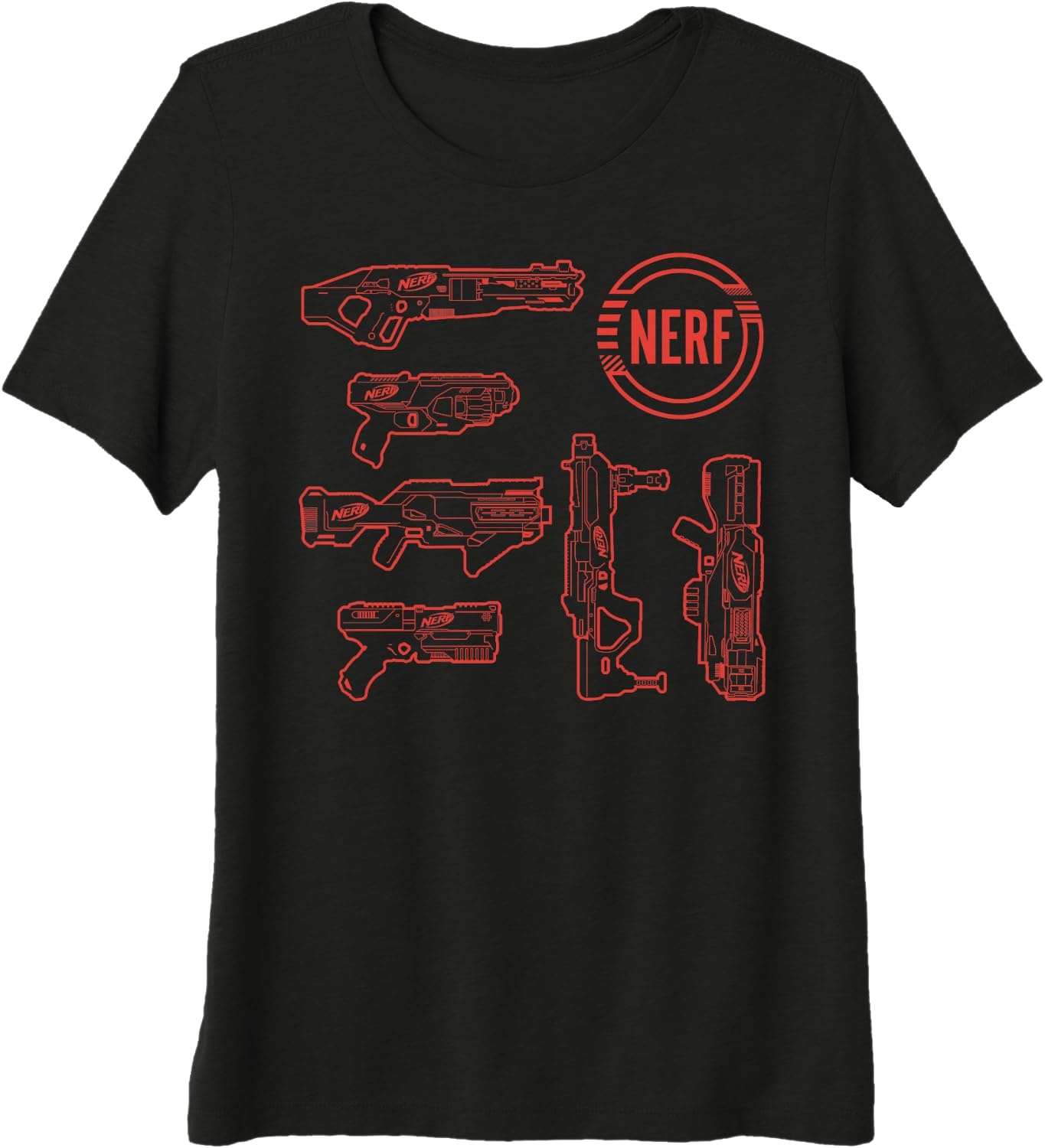 image:imageNerf Blasters Retro Schematic Textbook Outlines Premium Triblend TShirtBlack