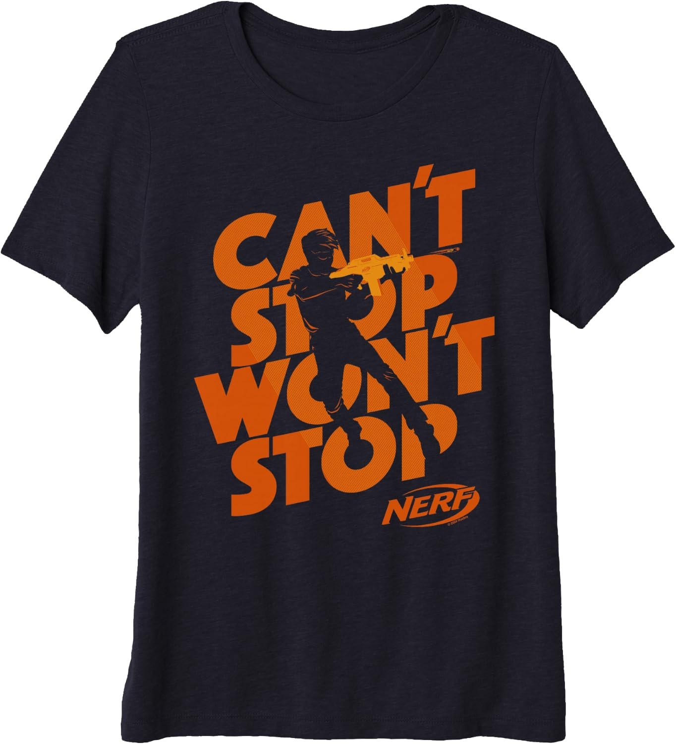 image:imageNerf Cant Stop Wont Stop Silhouette Premium Triblend TShirtNavy Blue