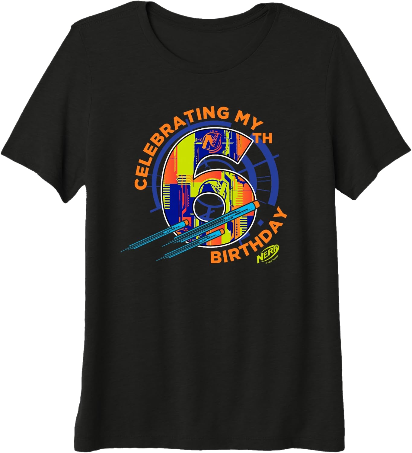 image:imageNerf Celebrating My 6th Birthday Premium Triblend TShirtBlack