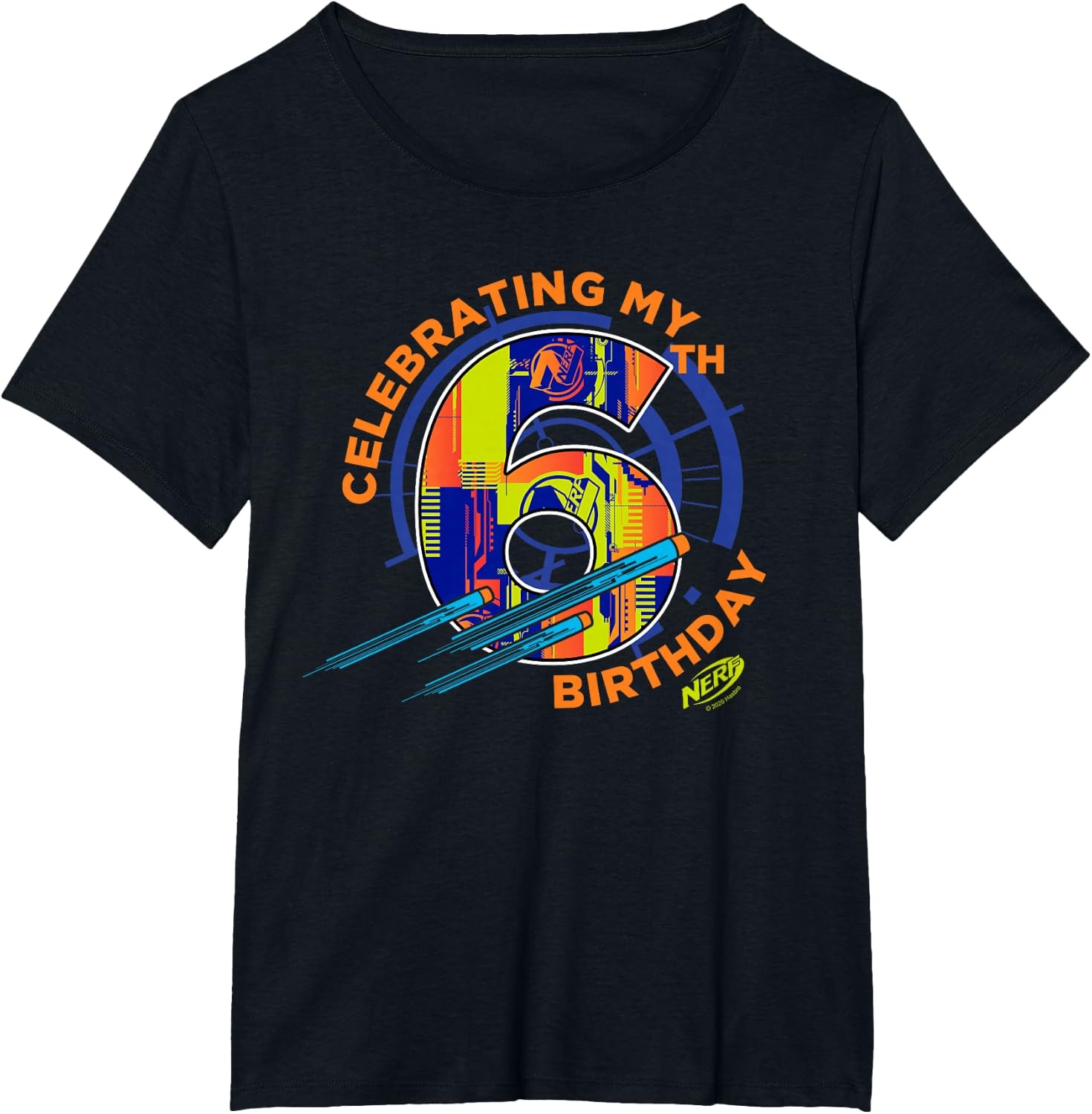 image:imageNerf Celebrating My 6th Birthday TShirt SmallBlack