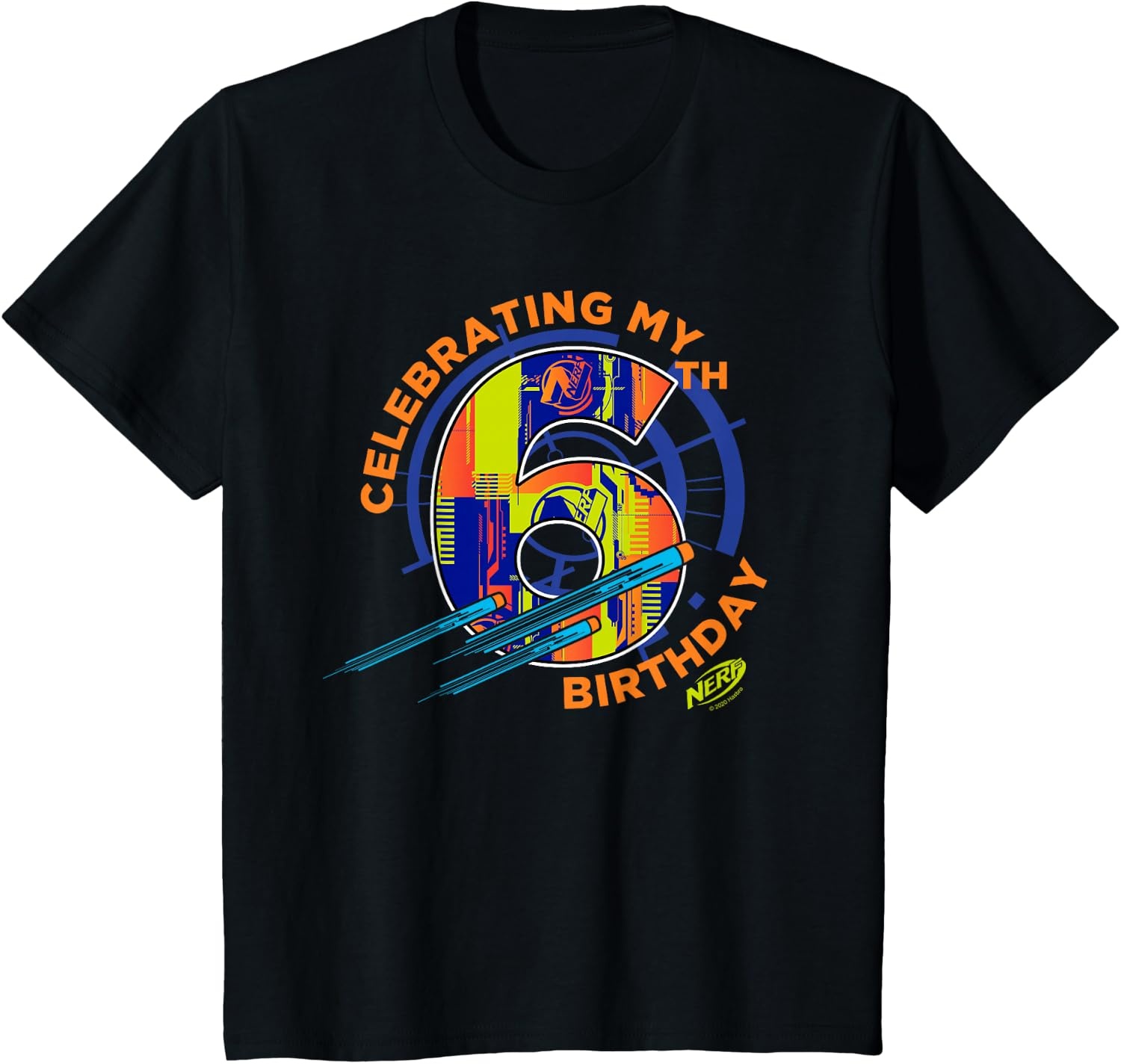 image:imageNerf Celebrating My 6th Birthday TShirt SmallBlack