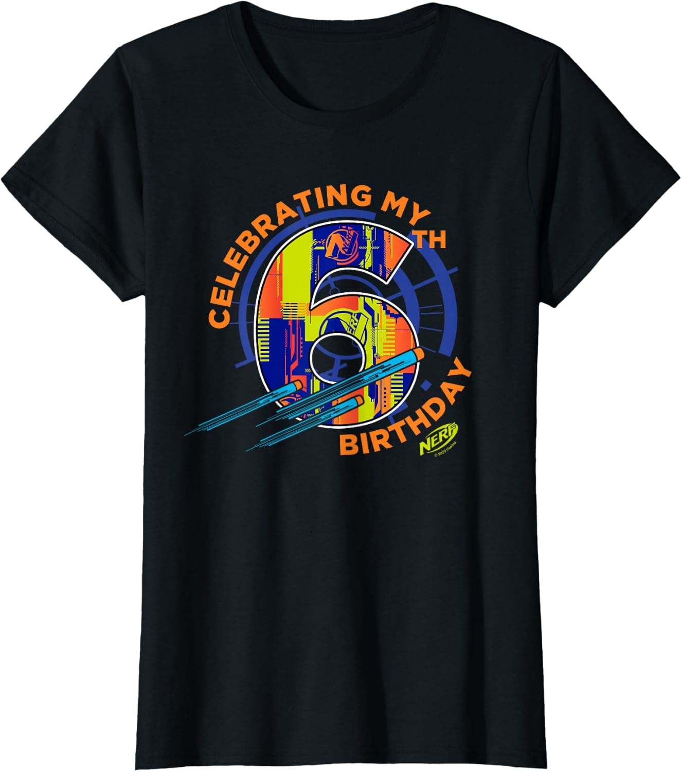 image:imageNerf Celebrating My 6th Birthday TShirt SmallBlack