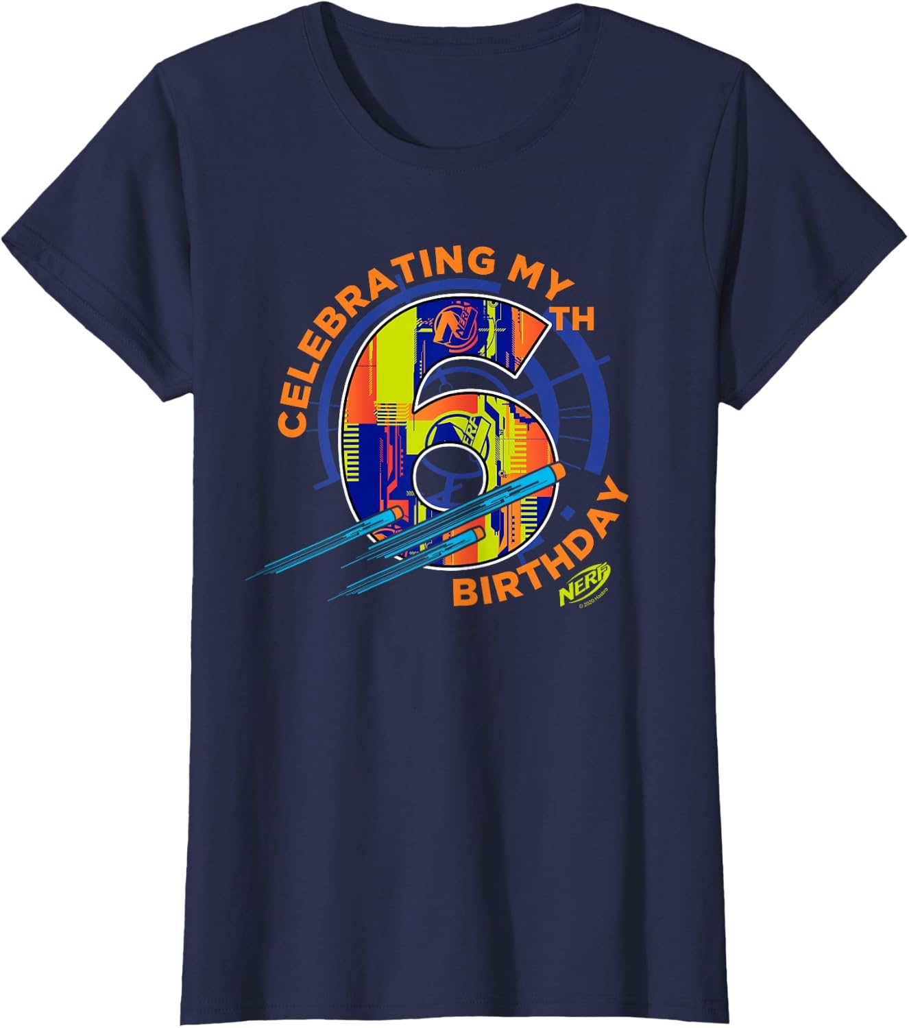 image:imageNerf Celebrating My 6th Birthday TShirt SmallNavy Blue