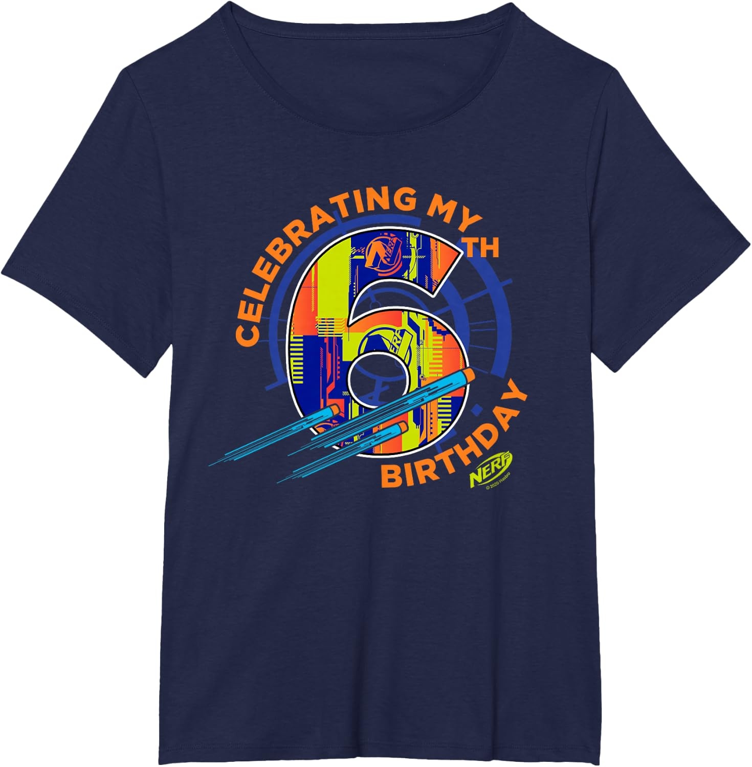 image:imageNerf Celebrating My 6th Birthday TShirt SmallNavy Blue