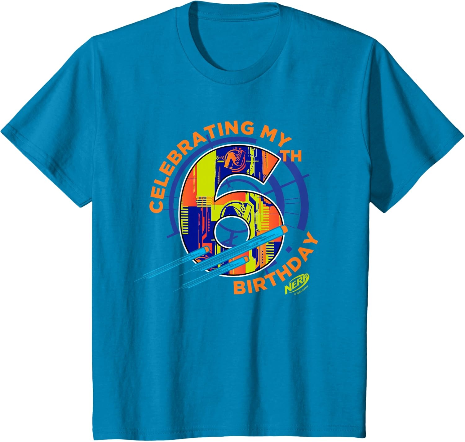 image:imageNerf Celebrating My 6th Birthday TShirt SmallSapphire Blue