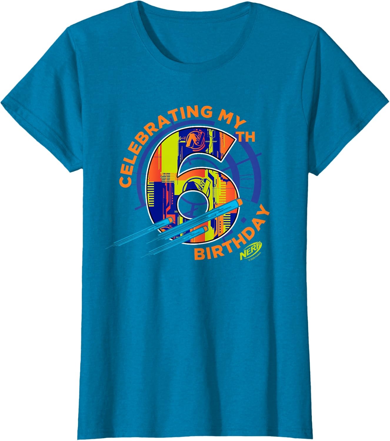 image:imageNerf Celebrating My 6th Birthday TShirt SmallSapphire Blue