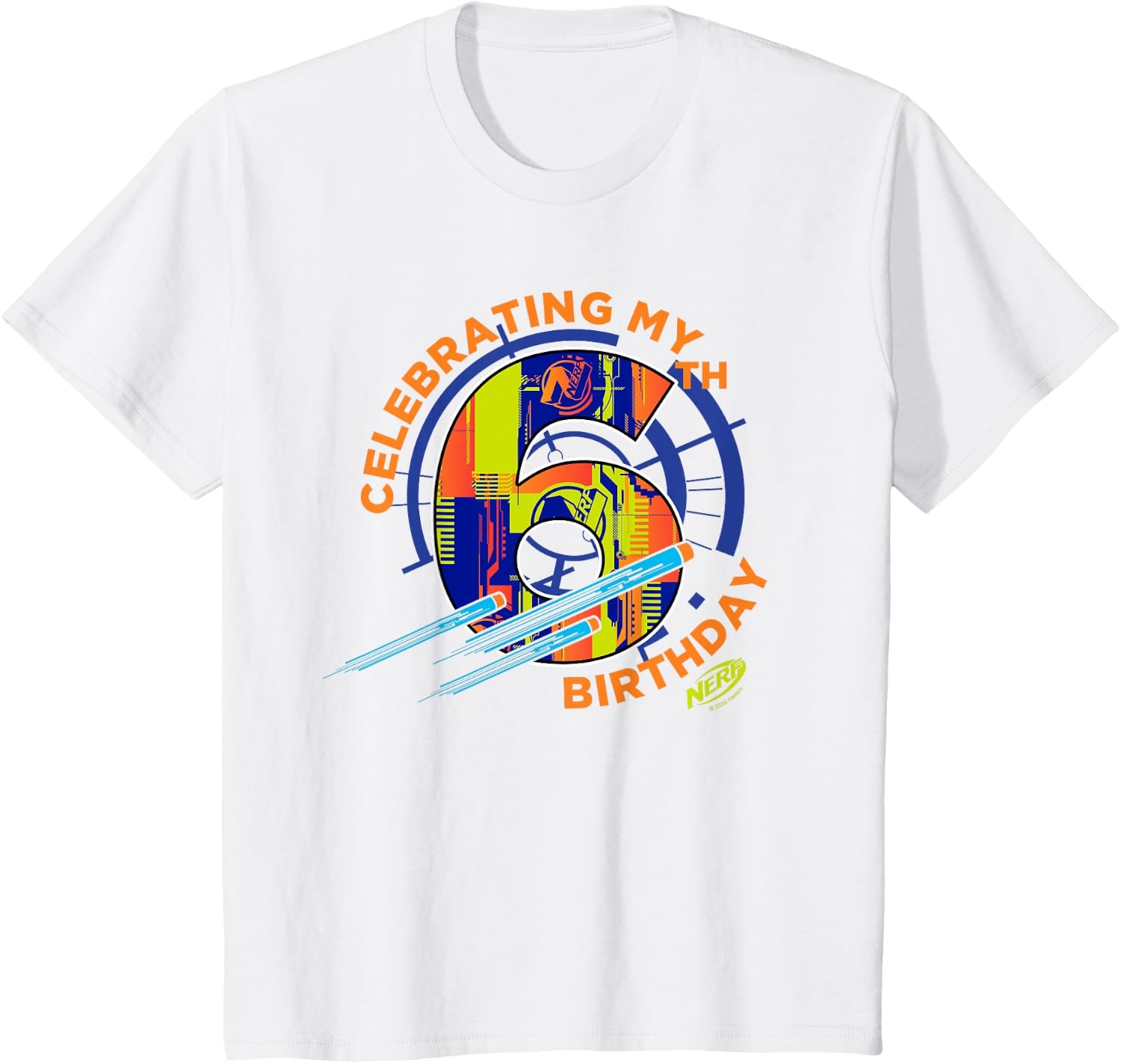 image:imageNerf Celebrating My 6th Birthday TShirt SmallWhite