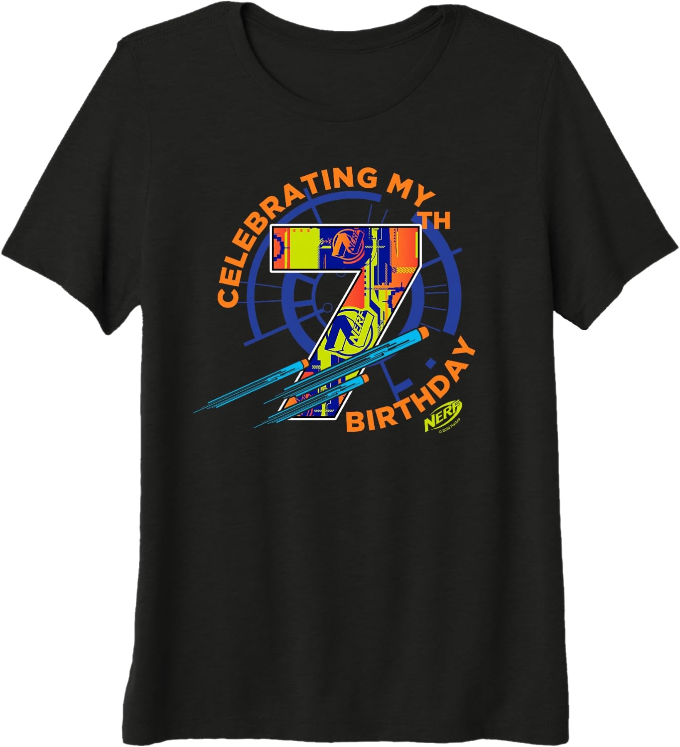 image:imageNerf Celebrating My 7th Birthday Premium Triblend TShirtBlack