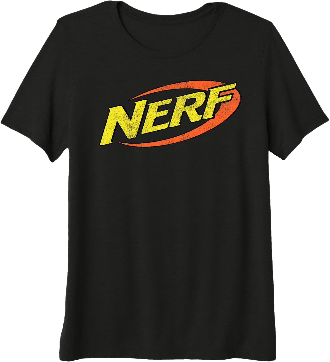 image:imageNerf Classic Distressed Retro Color Logo Premium Triblend TShirtBlack