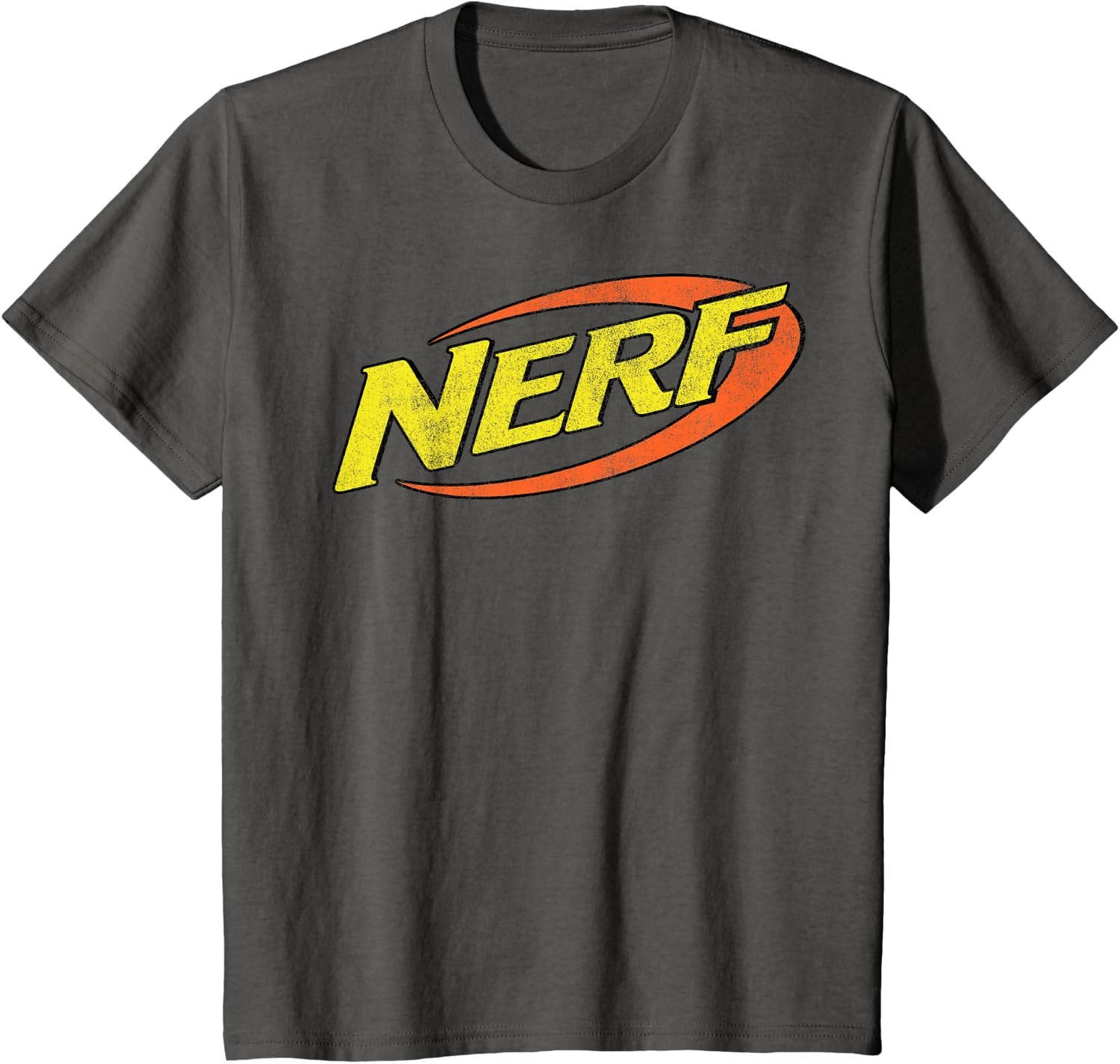 image:imageNerf Classic Distressed Retro Color Logo TShirt SmallAsphalt Grey