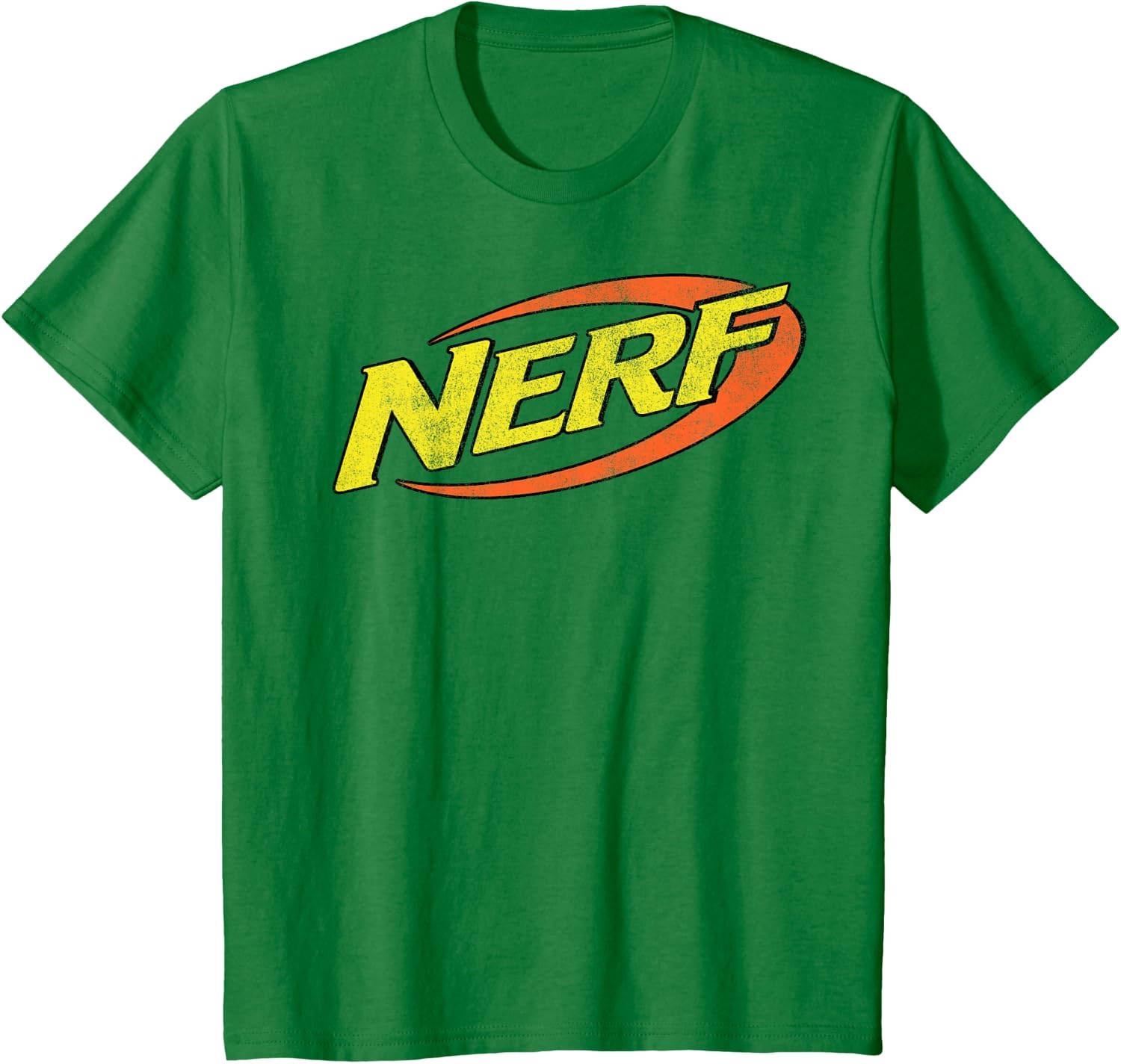 image:imageNerf Classic Distressed Retro Color Logo TShirt SmallKelly Green