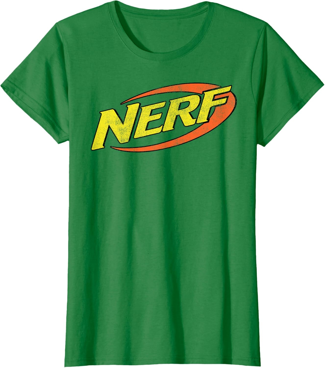 image:imageNerf Classic Distressed Retro Color Logo TShirt SmallKelly Green