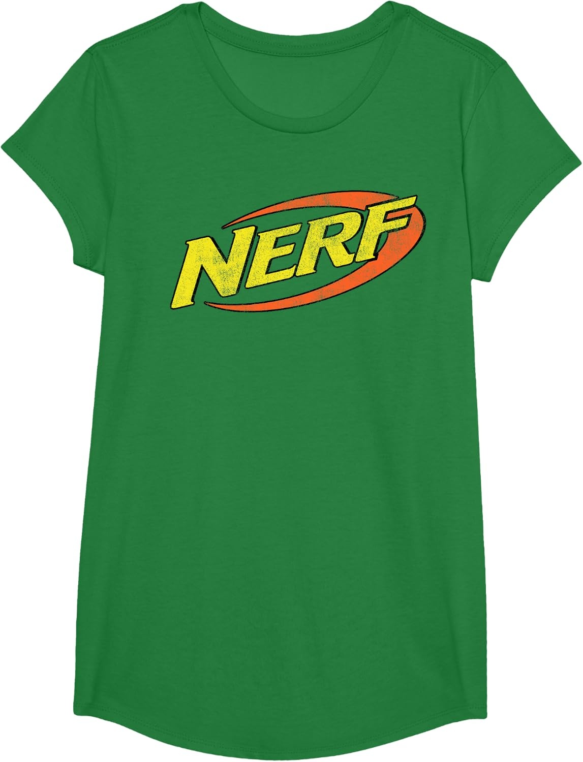 image:imageNerf Classic Distressed Retro Color Logo TShirt SmallKelly Green