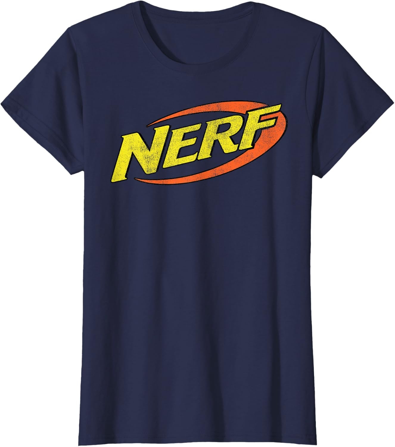 image:imageNerf Classic Distressed Retro Color Logo TShirt SmallNavy Blue
