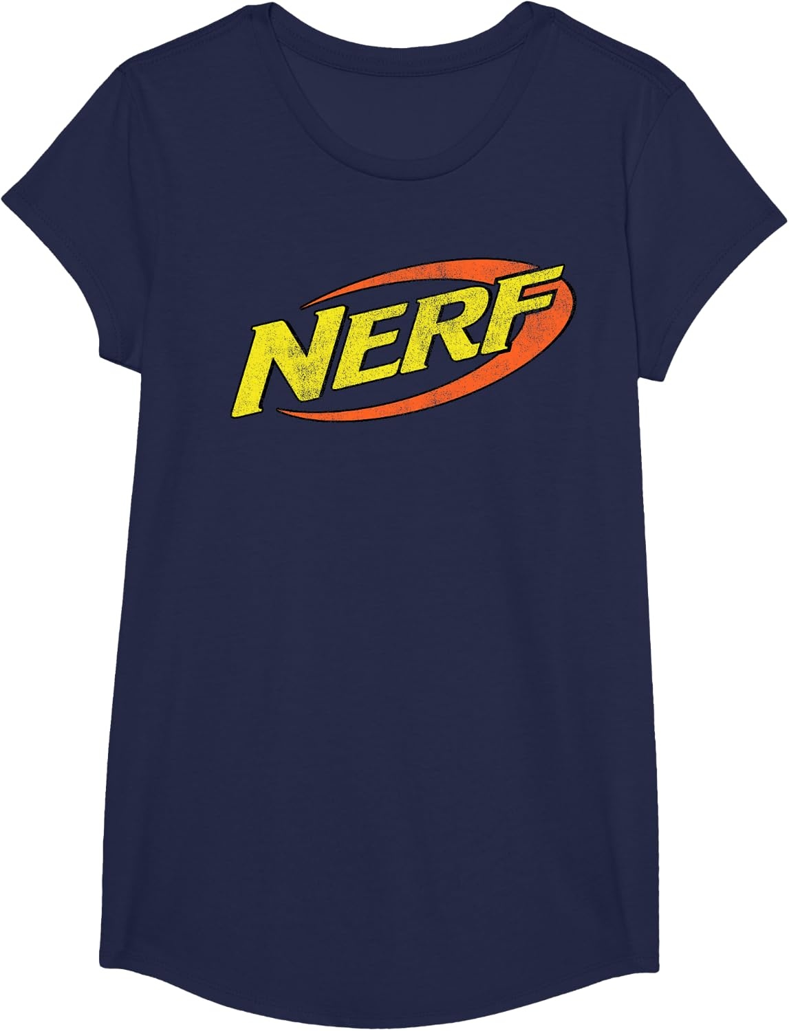 image:imageNerf Classic Distressed Retro Color Logo TShirt SmallNavy Blue