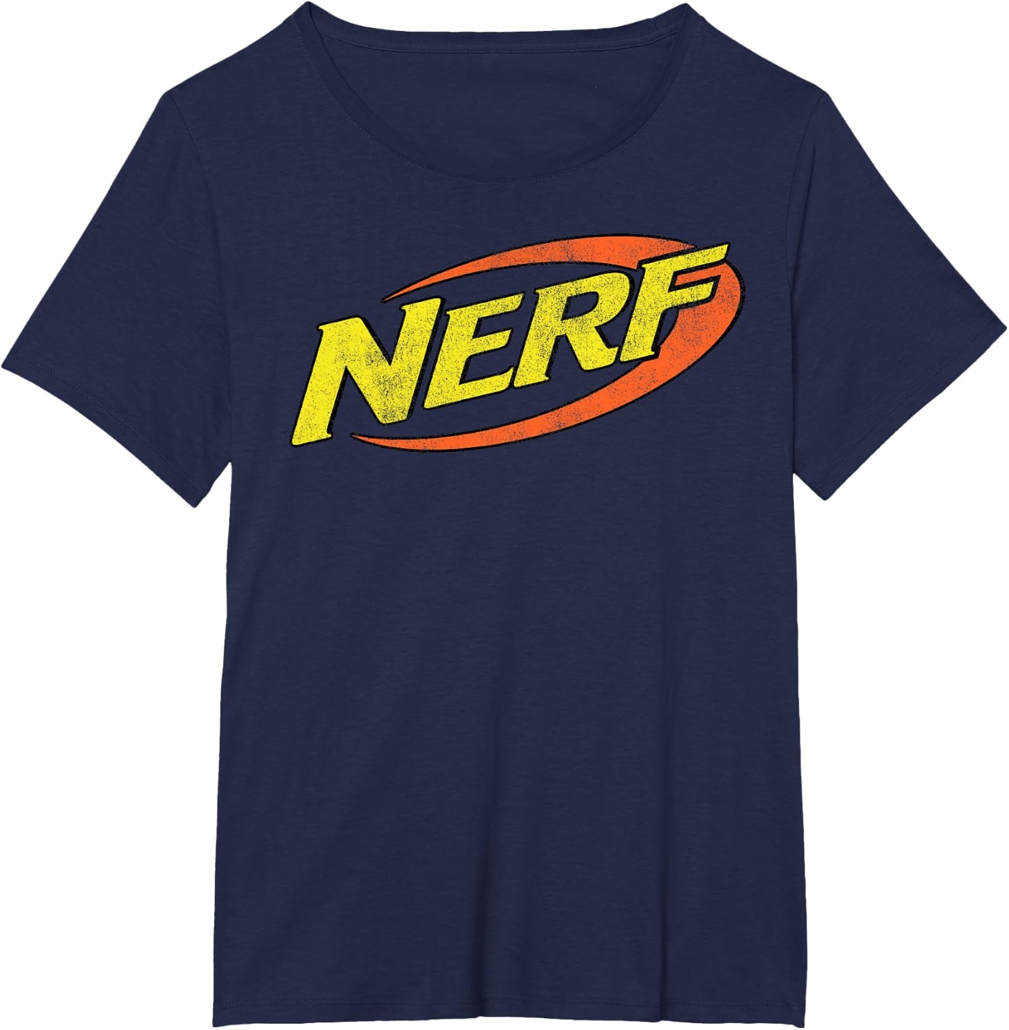 image:imageNerf Classic Distressed Retro Color Logo TShirt SmallNavy Blue